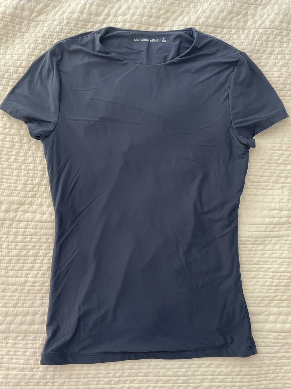 Abercrombie & Fitch Navy Short-Sleeve Crewneck Tee